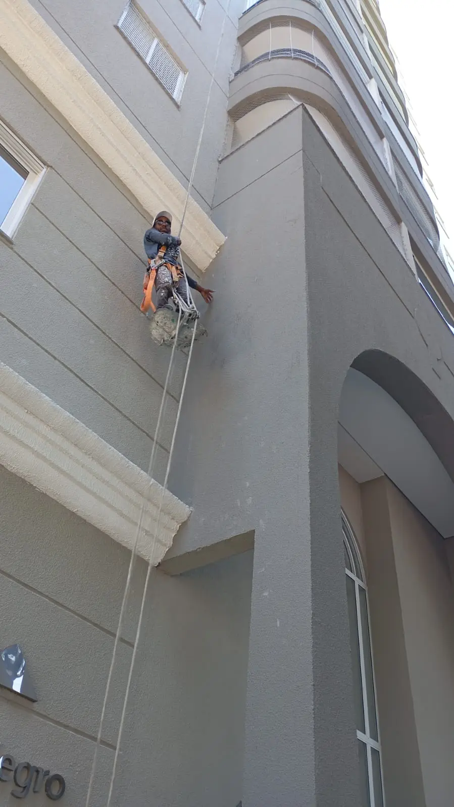Acabamento em fachada